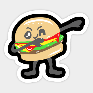 Dancing Steppes Rocking Beaten Dances Burger Sticker